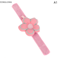 ?ZONGLONG? สร้อยข้อมือเด็กผู้หญิงน่ารักแหวนสแนปสายรัดข้อมือสร้อยข้อมือดอกไม้ตุ๊กตาดอกไม้สายรัดข้อมือสำหรับเด็กของเล่นของขวัญวันเกิด