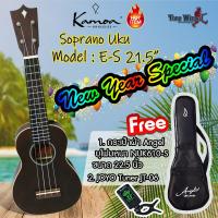 KAMOA กีต้าร์ อูคูเลเล่ Ukulele Soprano (Kamoa) E-S 21.5" แถมฟรี กระเป๋าอูคูเลเล่ + จูนเนอร์ JT-06