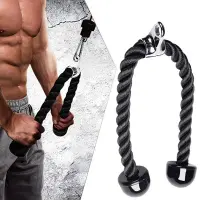 Cable machine attachments Tricep rope d-handle rubber saddle gym accessories weight lifting exercise accessories flat Bar trai