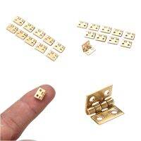 10 Pcs/lot 10x8MM Hand Tools Hardware Mini Cabinet Drawer Hinge Butt Hinge Copper Gold 4 Small Hinge Hole Household Decoration