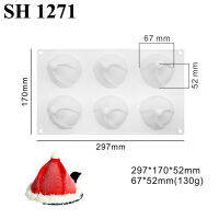 Shenng มูสเค้กแม่พิมพ์ซานตาคลอสออกแบบต้นคริสต์มาสซิลิโคนแม่พิมพ์เค้กตกแต่งคริสต์มาสครัวเบเกอรี่เครื่องมือ