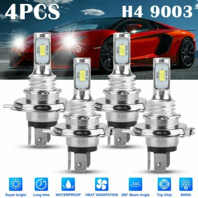 4Pcs H4 H7 Led Car Fog Light Bulbs H15 H8 H9 H11 9005 9006 Super Bright CSP LED Headlight DRL Lamp Kit High Low Beam 6000K 12V Bulbs  LEDs  HIDs