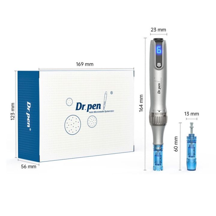 original-dr-pen-ultima-m8s-microneedling-pen-6-speeds-led-display-with-12-pcs-cartridges-replacement-skin-care-tightening-tool