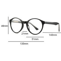 Transparent Red Round Glasses Frame Women Men Anti Blue Light Reading Prescription Eyewear Vintage Eyeglasses Plus +2.5 Leesbril