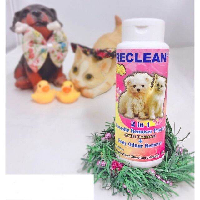 SureClean Parasite Remover Powder 2in1 for Cat & Dog / Dry Wash / Kutu