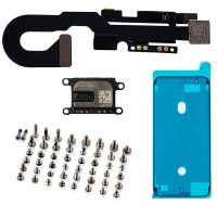 สําหรับ iPhone 7 7P 8 Plus กล้องหน้าพร้อมเซ็นเซอร์ Proximity Light Flex Cable + สกรูครบชุดกาวกันน้ํา + ลําโพงหู