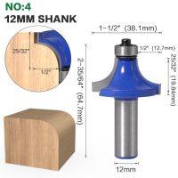 1pcs12mm Shank 1/2 "Shank Corner Round Over Router Bit With Bearingmilling Cutter For Wood Woodwork Tungsten Carbide