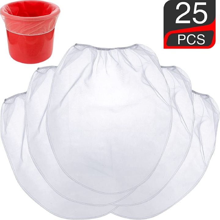 25-pcs-5-gallon-elastic-top-paint-strainer-bags-white-fine-mesh-bag-paint-filter-bag-for-hydroponics-painting-gardening