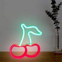 LED Neon Light Colorful Neon Sign Night Lamp Hanging Decor Cherry/Lightning/Lightning Cloud/Dinosaur Head/Starry Sky