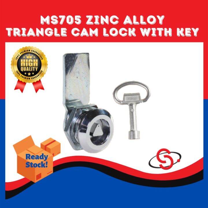 SCM MS705 Zinc Alloy Triangular Cam Lock with Key Door Lock Enclosure ...