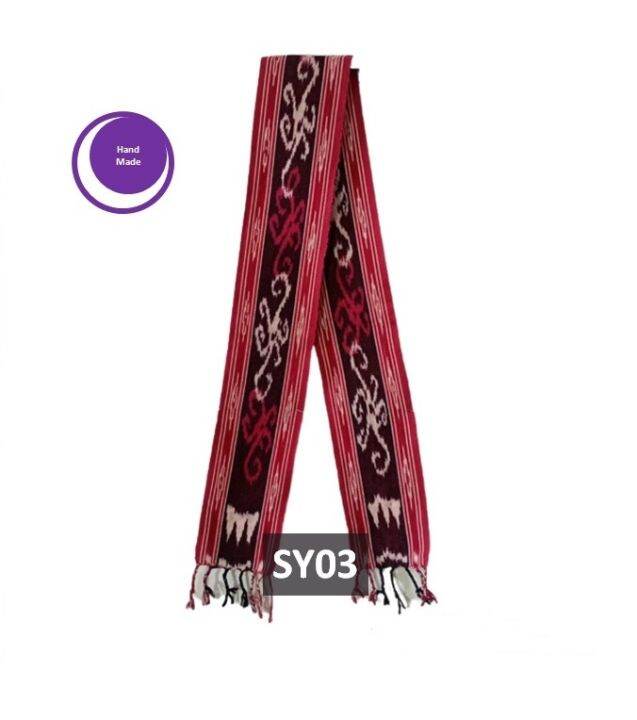 Syal Tenun Ikat Serat Terlihat dengan Rumbai Atas Bawah | Lazada Indonesia