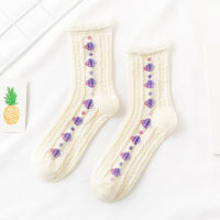 lace frilly socks cute white woman calcetines harajuku kawaii women alien skarpetki kobieta skarpety cartoon calcetas mujer sock