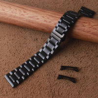 Stainless Steel Watchbands Black 14 15 16 17 18 19 20 21 22 23 24mm Metal Watch Band Strap Wrist Watches Bracelet Solid Link men