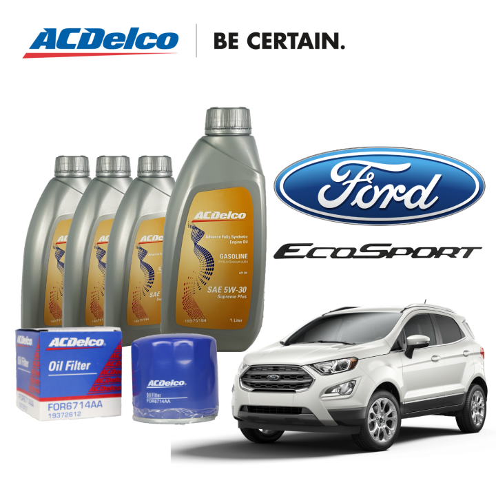 ACDelco Fully Synthetic 5W30 Change Oil Bundle for Ford Ecosport