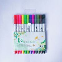 Color Double Head Watercolor Pens Fine Brush Tip Colouring Markers Fineliner Pen For Lettering Felt Art Drawing Writeing Manga