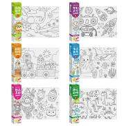 1pcs trẻ em Colo giấy graffiti CuộN vẽ cuộn tự làm dính màu điền giấy giáo