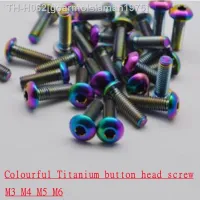 6-10pcs GR2 ISO7380 M3 M4 M5 M6 Colourful Titanium Hex Hexagon Socket Button Head Screw