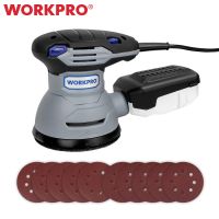 【LZ】○☢❈  WORKPRO 300W Random Orbital Electric Sander Machine with 10Pcs 125mm Sandpapers 220-240V Strong Dust Collection Polisher