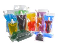 20 pcs Full Transparent Plastic Spout Pouch Juice PouchWine Flask Pouch BPA Free Food Materials Storage Bags 30 ml-500 ml