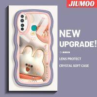 JIUMOO เคส X655C สำหรับ Infinix Hot 9 Pro 3D ลายการ์ตูนกระต่ายซุกซนแบบดั้งเดิมเคสโทรศัพท์ลวดลายขอบซิลิโคนน้ำเคสตัวปกป้องกล้องถ่ายรูปเลนส์คลุมทั้งหมดเคสฝาหลังกรอบเคสนิ่ม