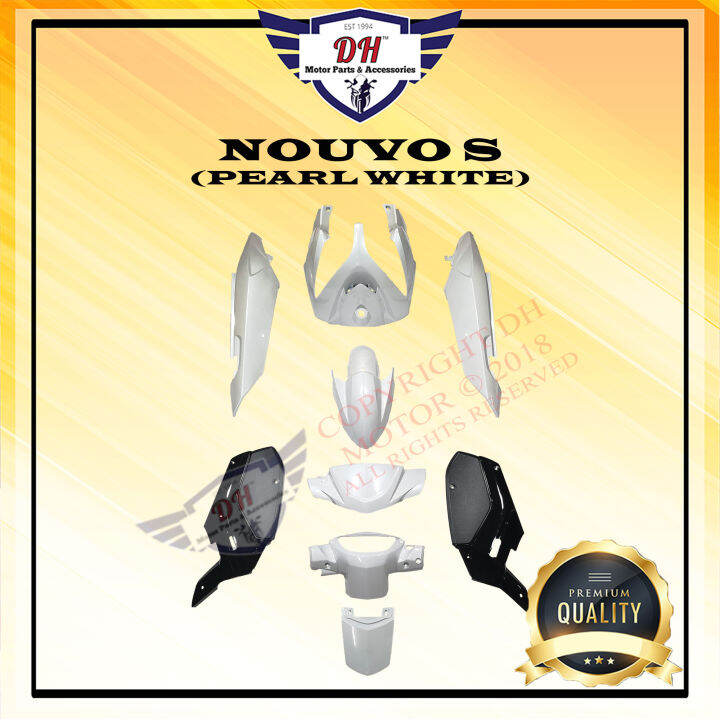 NOUVO S COVER SET (PEARL WHITE) YAMAHA NOUVO S Lazada