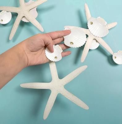 Summer Beach Theme Party Cute Paper Starfish Shell Pearl Garlands Banner Mermaid Party Baby Shower Hanging Garlands Decorations