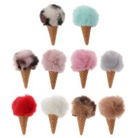 ทารกแรกเกิดการถ่ายภาพเด็ก faux Mink FUR Ice Cream Shape props Tiny เด็กทารกเพศหญิงถ่ายภาพ handmade props Baby Accessories