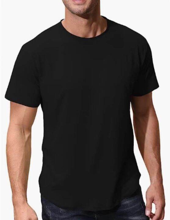 simple active t shirt Men & Women American size Plain Dark color top ...