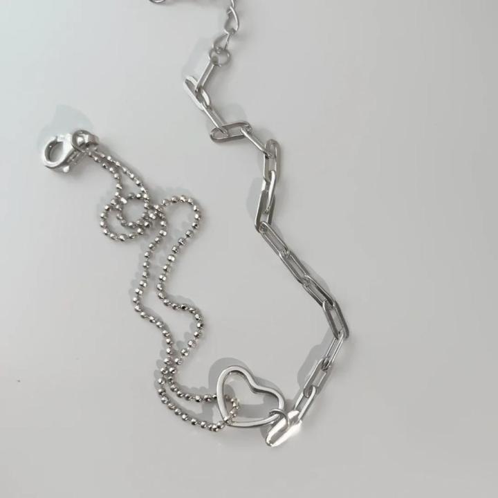y2k-jewelry-womens-bracelet-wedding-party-gift-double-layers-chain-bracelet-chain-bracelet-hollow-out-heart-bracelet