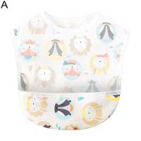 Baby Adjustable Neckline Waterproof Soft Feeding Bib Food Eating Apron Aprons