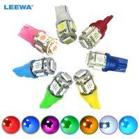 LEEWA 4pcs 7-Color Car/Auto T10 194 168 W5W 5050SMD 5-LED High Power Car LED Light Bulb CA1125