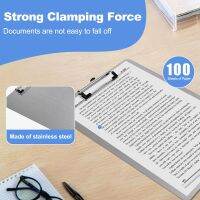 Metal Clipboard Folder A4 Stainless Steel Clip Board Bill Storage Folder Writing File Board Menu Splint for Business