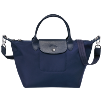 Genuine Longchamp_le Pliage Neo_1512578001 Small_Shoulder Bag_Crossbody _ Handbag_Thick กระเป๋าไนลอน _ กันน้ำ Dumpling Bag_Fashion Casual Backpack_navy