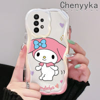 Chenyyka เคส M22กาแลคซี A22 4G A22 5G A23 A24ลายการ์ตูนน่ารักสีชมพูเมโลดี้เนื้อครีมเคสโทรศัพท์โปร่งใสขอบเหมาะสำหรับเด็กผู้ชายและเด็กผู้หญิงเคสกันกระแทกเคสซิลิโคนอ่อนชัดเจน