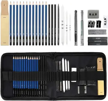 der Knig Drawing Pencils and Sketch Book Set - 41pcs Art Supplies Drawing Kit with graphite-charcoal-pastels Pencils, Large Sketch Boo