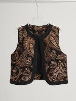 DEAT 2022 Autumn Winter New Fashion Round Collar Casual Temperament Short Vest Womens Embroidered Lace Vest 7Z319