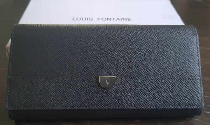 กระเป๋าสตางค์-louis-fontaine-ดำ-ใหม่-แท้