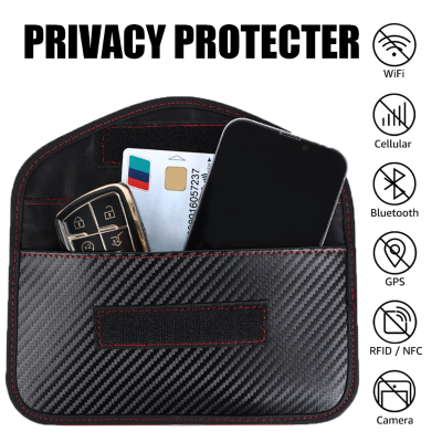 【CW】Car Key Signal Blocker Case Signal Shield Case Privacy Protector Pouch for Car Keys Ring Keyless RFID Portable Blocking Bag