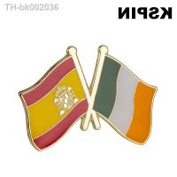 ▬♗ Ireland Spain Friendship Brooches Lapel Pin Flag badge Brooch Pins Badges