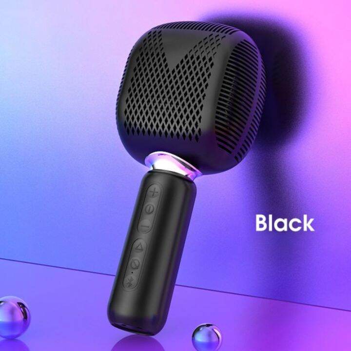 Mobile Phone Singing Bluetooth Microphone Voice Changer Black Pink