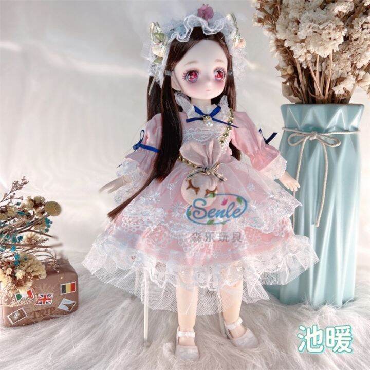 ตุ๊กตา-bjd-3d-ข้อต่อขยับได้-30-ซม-ของเล่นสําหรับเด็ก