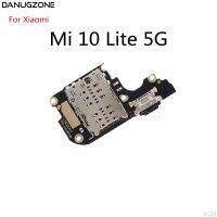 10 ชิ้น / ล็อตสําหรับ Xiaomi Mi 10 Lite 5G USB แท่นชาร์จพอร์ตซ็อกเก็ตแจ็คเชื่อมต่อชาร์จบอร์ดซิมการ์ดถาดสล็อตสายยืดหยุ่น