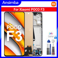 Ansimba หน้าจอ TFT สำหรับ Xiaomi Mi POCO F3/M2012K11AG ชิ้นส่วนจอสัมผัสแอลซีดีของเครื่องแปลงดิจิทัลสำหรับ Xiaomi Poco F3จอแอลซีดีพร้อมกรอบแสดงผลหน้าจอ M2012K11AG