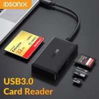 Idsonix เครื่องอ่านการ์ด4 In 1 USB3.0เครื่องอ่านการ์ด5Gbps ความเร็วในการถ่ายโอนสนับสนุน TF /Sd/cf/ms การ์ดความจำ Macbook อะแดปเตอร์สำหรับแล็ปท็อปเครื่องพีซี