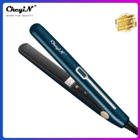 CkeyiN 2 in 1 Portable Mini Straightening Iron Hair Straightener Hair Curler Constant Temperature Daily Straight Hair Styling Tools (Black) HS353