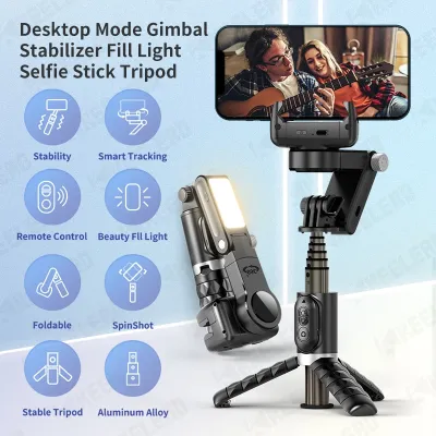 เดสก์ท็อป Q18ต่อไปนี้โหมดถ่ายภาพแท่นยึดกล้องขาตั้งแบบสามขา Selfie พร้อมไฟเติมสำหรับ Iphone โทรศัพท์มือถือสมาร์ทโฟน