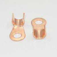 20Pcs 40A Open Copper Battery Passing Through Crimp Terminal Wire Lugs 6mm Ring for 4-10mm2 Stud Tongue Copper