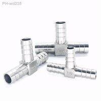 304 Stainless Steel T-Shape Tee Barb Hose Fittings 6mm- 32mm 3 Way Hose Tube Barb Barbed Coupling
