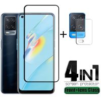 4-in-1 For OPPO A54 Glass For OPPO A54 Tempered Glass Full Cover Phone Film Protective Screen Protector For OPPO A54 Lens Glass