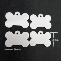 20pcs Cheap Wholesale DIY Sublimation Blank Dog Tag Plates Both White Heat Transfer Puppy Cat Name Collar Id Pendant